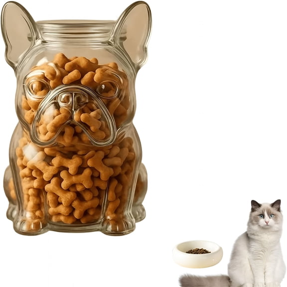 ACDANC French Bulldog Snack Jar - Airtight Container with Lid for Dog Treats,Cookies,Candy & Coffee Pods,Kitchen Countertop Decor Bulldog Decor for Kitchen,Pet Lovers Gift Dog Treat Jar
