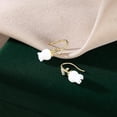 thumbnail image 5 of Solid 925 Sterling Silver Flower Crawler Cuff Earrings Wraps for Women Teens Flower Wrap Earrings Climber, 5 of 14