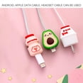 thumbnail image 4 of keepw Cute Cartoon Avocado Durian Cola Cable Protector Data Line Cord Protective Case Cable Winder Cover for USB Charging Cable No.3, 4 of 6