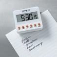 thumbnail image 3 of Taylor InstaTrack Digital Kitchen Timer & Clock - Memory Function, 12/24 Hour Clock, Flip-Out Stand, Magnet, Multi-Functional Timekeeper - Kitchen Tools & Cooking Gadgets (White), 3 of 6