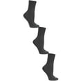 thumbnail image 2 of Fruit Of The Loom Womens Breathable 3 Pack Crew Socks, 4-10, Black, 2 of 3