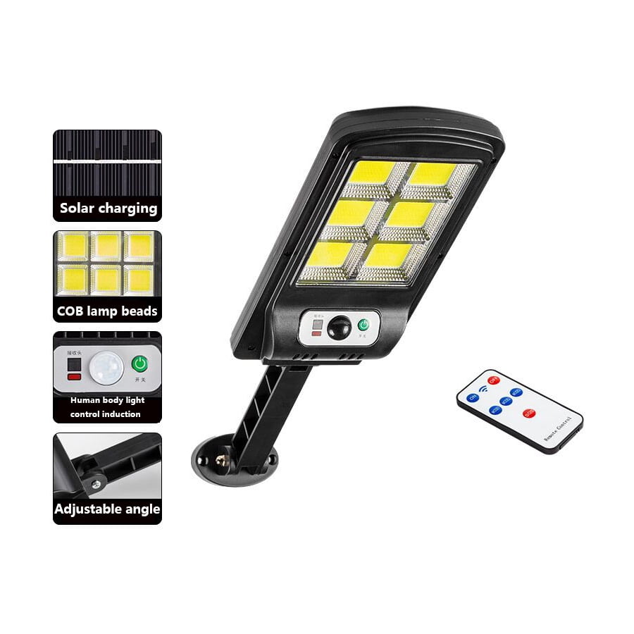 Foco Luz Solar Inteligente Para Exteriores: Ip65, Control Remoto Y Sensor De Movimiento