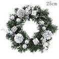 thumbnail image 1 of Christmas Wreath With Battery Powered LED Light String Front Door Hanging Garland Holiday Home Decorations, 1 of 6
