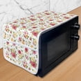 thumbnail image 1 of Floral Microwave Oven Cover, Warm Tones Designed Vintage Flowers and Leaves Illustration Art Print, Water Resistant Organizer with Pockets for Kitchen, 36" x 12", White and Multicolor, by Ambesonne, 1 of 4