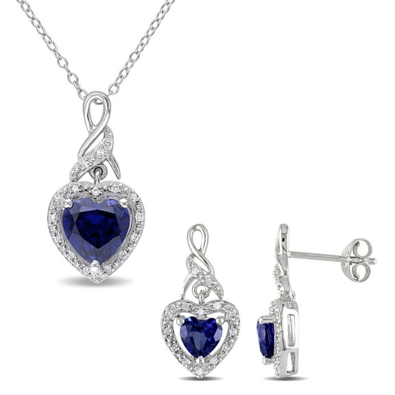 Everly Women's Created Sapphire Sterling Silver Earrings