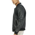 thumbnail image 3 of Boston Harbour Charlie Black Bomber Leather Jacket Mens - Cafe Racer Motorcycle Leather Jacket Men, 3 of 7