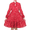 Red Star, variant on Sunny Fashion Girls Dress Crimson Golden Star Ruffle Collar Keyhole Tie Long Puff Sleeve Tiered Xmas 6 Years