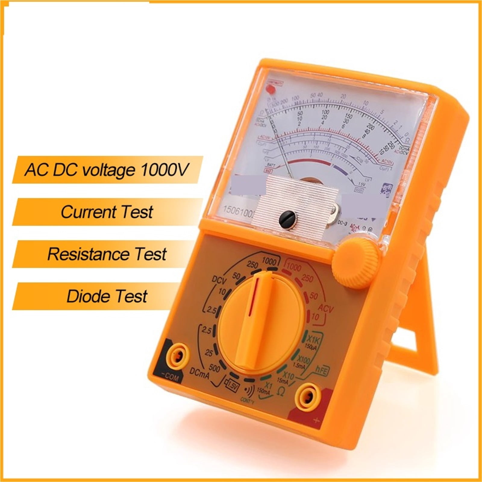 Pointer Meter DC/AC 1000V Voltmeter 500mA Ammeter 1K Resistance Meter Analog Multimeter Electrician Tools ,Battery Test