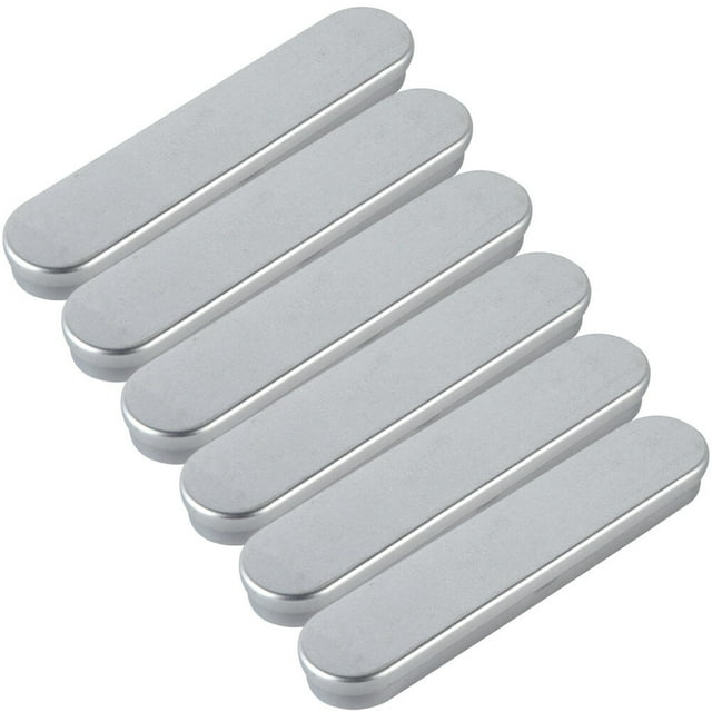 6 piezas de contenedores de almacenamiento portátiles de tintplate vacío Cajones de almacenamiento rectangular de metal
