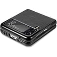 thumbnail image 4 of Galaxy Z Flip 3 5G Case,  Carbon Fiber Designed Shockproof Full-Body Protective Cover Phone Case for Galaxy Z Flip 3 5G 2021, Anti-Scratch Protector, Supports Wireless Charging, Black, 4 of 7