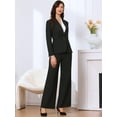 thumbnail image 4 of DARING DIVA Women's Dressy 2 Pieces Office Blazer and Pants Set XS Black, 4 of 6