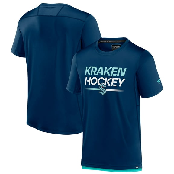 Men's Fanatics Deep Sea Blue Seattle Kraken Authentic Pro Tech T-Shirt