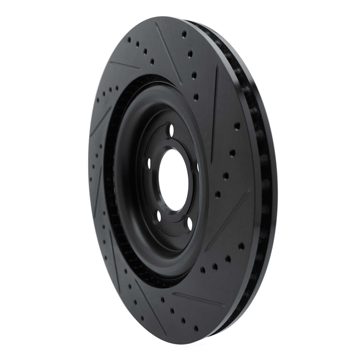 Dynamic Friction Company 633-54278L DFC Brake Rotor - Drilled And Slotted - Black