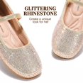 thumbnail image 4 of Berhood Girls Dress Shoes Casual Mary Jane Shoes Slip on Wedding Party Princess Shoes Gold 5 Big Kid, 4 of 6