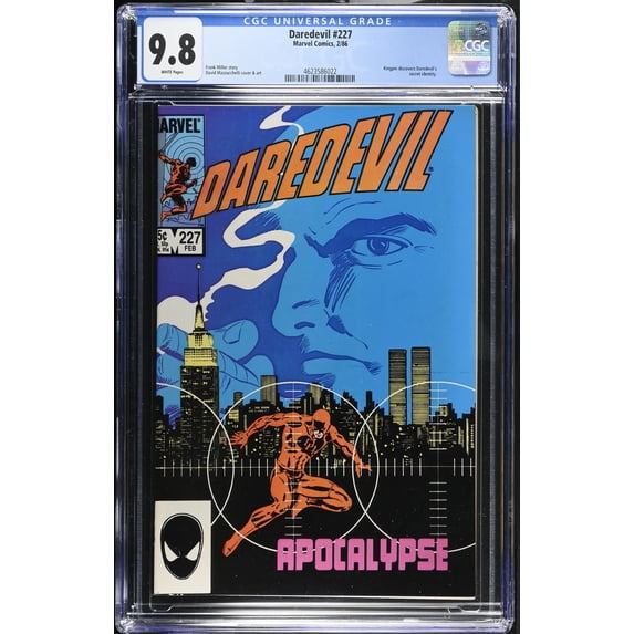 Daredevil #227 CGC NM/M 9.8 White Pages Kingpin Appearance! Frank Miller! Comic Book