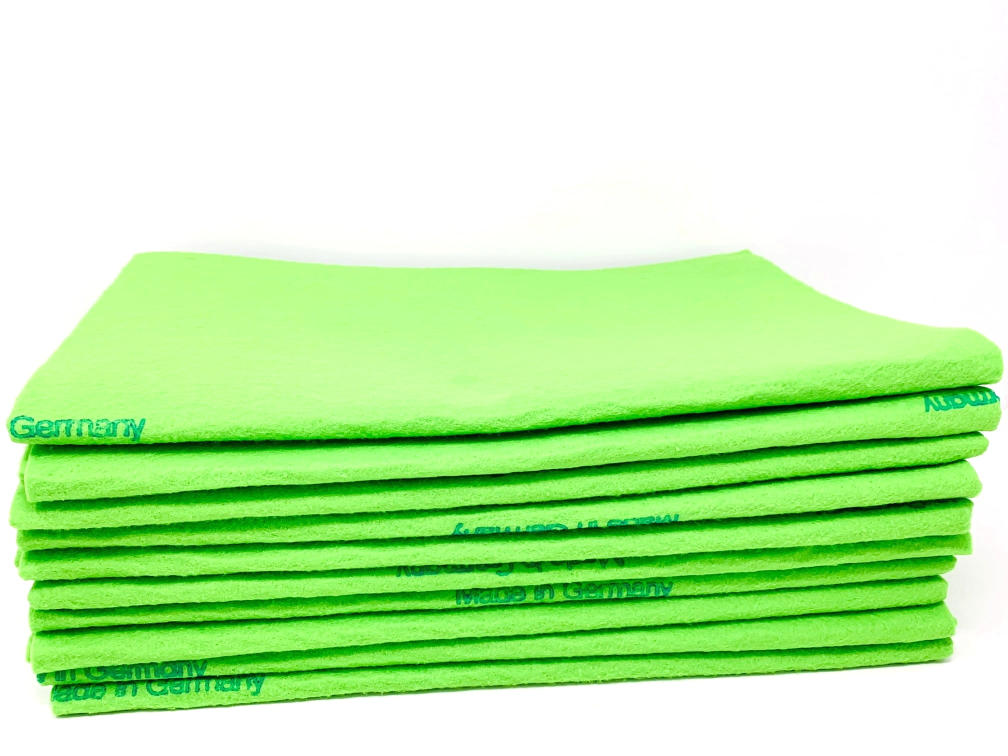 10 Pack Green EXTRA LARGE Original German Shammy Cloths Chamois Towels
