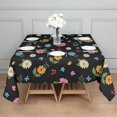 thumbnail image 3 of Pioneer Flower Floral Print Pattern Square Tablecloth, Waterproof Wipeable Spillproof Washable Table Cover for Home Kitchen Party Decor, 42"x42", 3 of 6