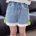 thumbnail image 2 of Toddler Girls Denim Shorts Girl Jeans Embroidered Jeans Summer Outfits for Girls Girl Shorts Size 2-3 Years, 2 of 7
