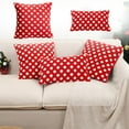 thumbnail image 7 of Christmas Pillowcases, Holiday Cushion Covers, Red and White Polka Dots Plush Jacquard Pillow Cover for Sofa Bed, Soft Durable Polyester Decorative Cushion Case 45x45cm 30x50cm, 7 of 7