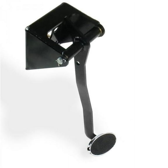 Helix Suspension Brakes & Steering 321107 Universal Firewall Brake Pedal Bracket Kit with Large Oval Chrome Pedal Pad