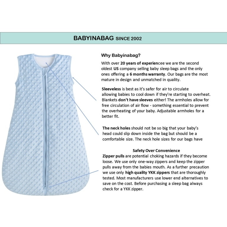 BABYINABAG Warm 2.5 Tog Quilted Winter Model Baby Sleeping Bag and