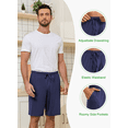 thumbnail image 6 of EA'S SECRET Mens Pajama Shorts Bamboo Rayon Sleep Shorts Soft Comfy Bottoms Lounge Pants with Pockets 2 Pack(Navy&Dark Grey,M）, 6 of 8