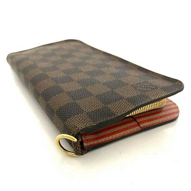 Pre-Owned Louis Vuitton Long Wallet Portefeuille Insolite Brown Red Damier  Ebene Trunk And Lock N63180 CA2173 LOUIS VUITTON Print (Good) 