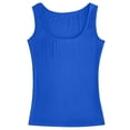 thumbnail image 4 of Rhuody Tank Tops Women Ribbed Solid Color Sleeveless Top Lightweight Athletic Tankini Camisole Versatile Clothing 3Xl Blue, 4 of 4