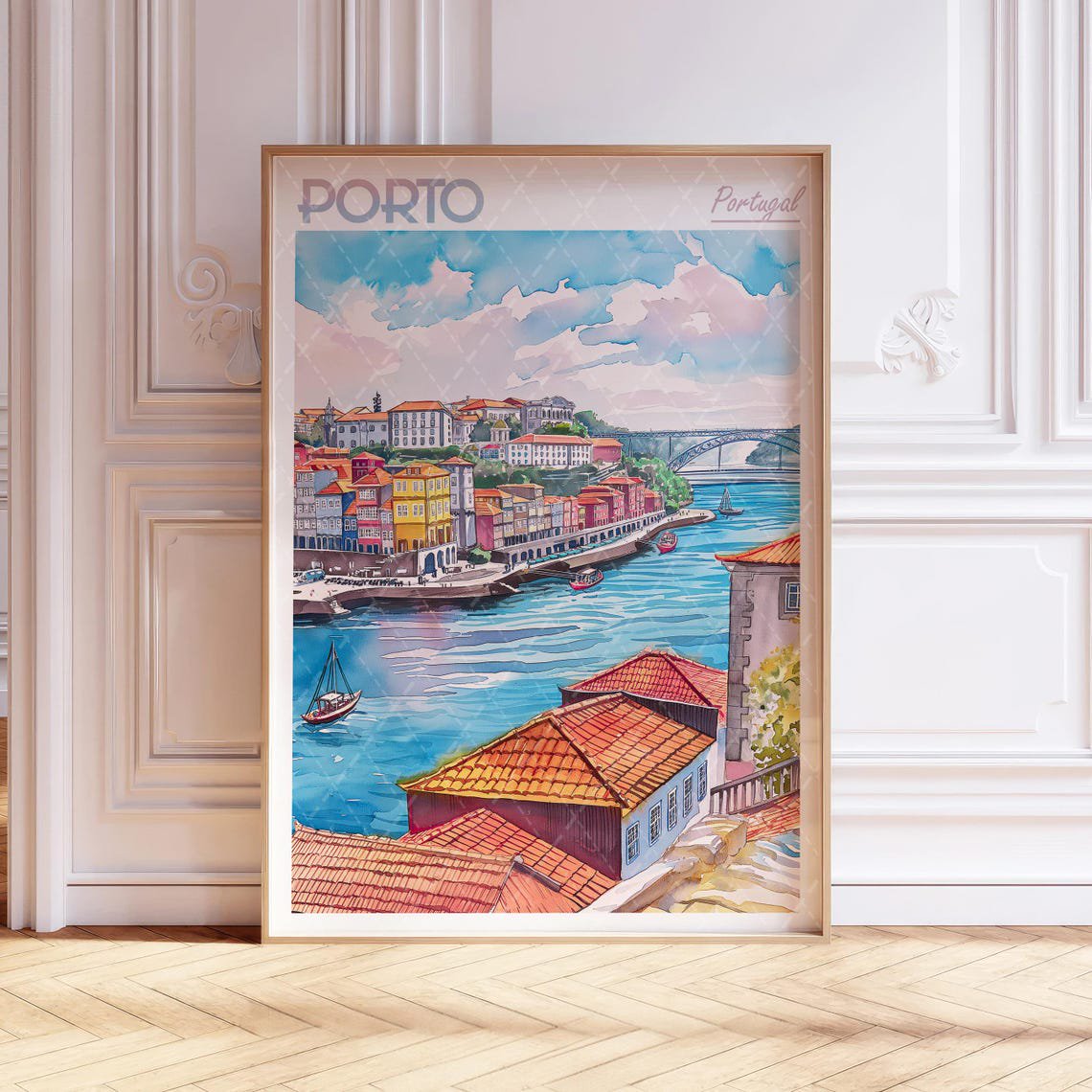 Porto Portugal Pastel Travel Unframed Paper Print