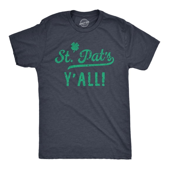 Mens St Pats Yall Funny T Shirts Novelty Tee Drinking Shirt for Men Graphic Tees