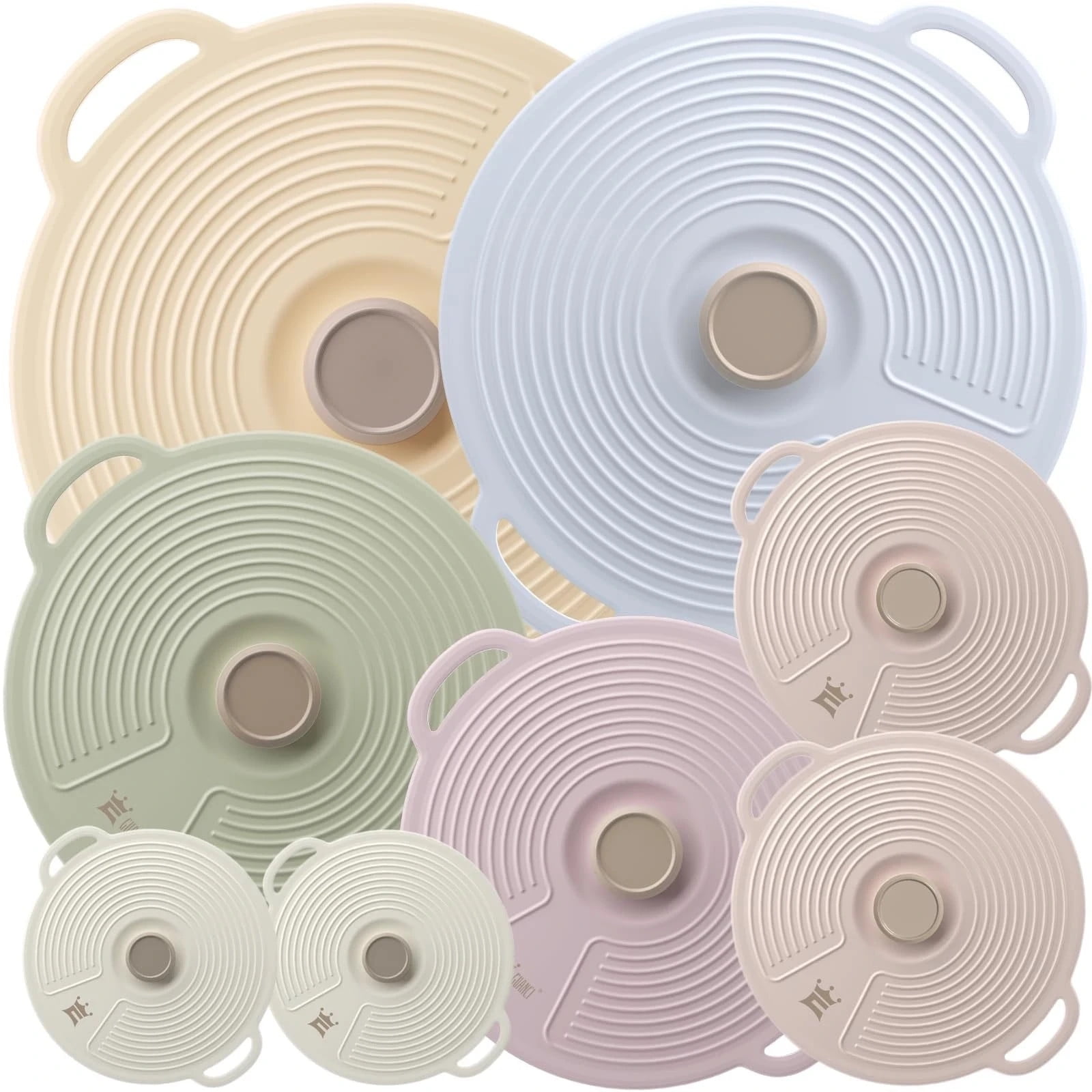 GUANCI Silicone Lids for Bowl 8 Pack Microwave Splatter Cover with 6 Sizes R...