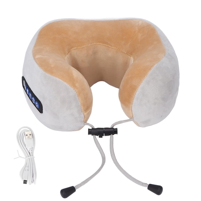 Massage Pillow,Rechargeable U Shaped Massage Electric Neck Massage Pillow Cervical Massager Effortless Installation