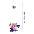 thumbnail image 3 of Solar Hanging Ball Light Outdoor Garden Decor with 8 Colorful Butterflies LED Waterproof IP45 for Patio Lawn Yard Pathway Metal Sphere Lantern, 3 of 9