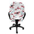thumbnail image 3 of Spring Office Chair Slipcover, Vintage Chinese Shabby Form Tree with Hummingbirds Flower Leaf Branch Image, Stretch Decorative Fabric Cover, Standard Size, Pale Blue Red White, by Ambesonne, 3 of 5