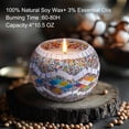 thumbnail image 3 of Set de portavelas Rancco Mosaic Glass con velas de cera de soja, 3 of 7