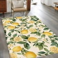 thumbnail image 2 of Vintage Lemon Area Rugs 3x5 ft Fruit Leaf Floral Beige Background Country Washable Rug Non Slip Indoor Carpet Absorbent Floor Mat for Living Room Bedroom Dining Room, 2 of 9