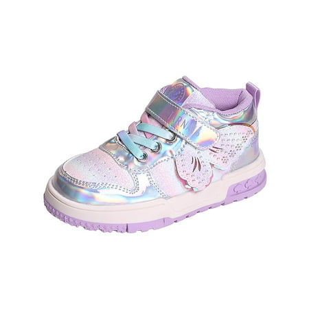 

alcepopk Baby Sneakers Spring and Summer Children Toddlers Boys and Girls Floor Sports Flat Soles Light Breathable Simple Style Kids Sneakers(Purple 8-9 Y)