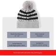 thumbnail image 3 of Winter Soft Beanie hat with Pompom Knit Slouchy Beanie Warm Knit Skull Cap for Women, for Adult and Kids, 3 of 5