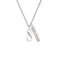 thumbnail image 2 of Delight Jewelry Silvertone Proverbs 3:5 Infinity Sign Silvertone Live the Life You Have Imagined Bar Charm Necklace, 23", 2 of 4