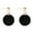 Black, variant on Women Winter Pom Pom Ball Drop Pendant Charm Stud Earrings