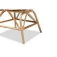 thumbnail image 7 of Baxton Studio Jayden Modern Bohemian White Fabric Upholstered and Natural Brown Finished Rattan Accent Chair, 7 of 7