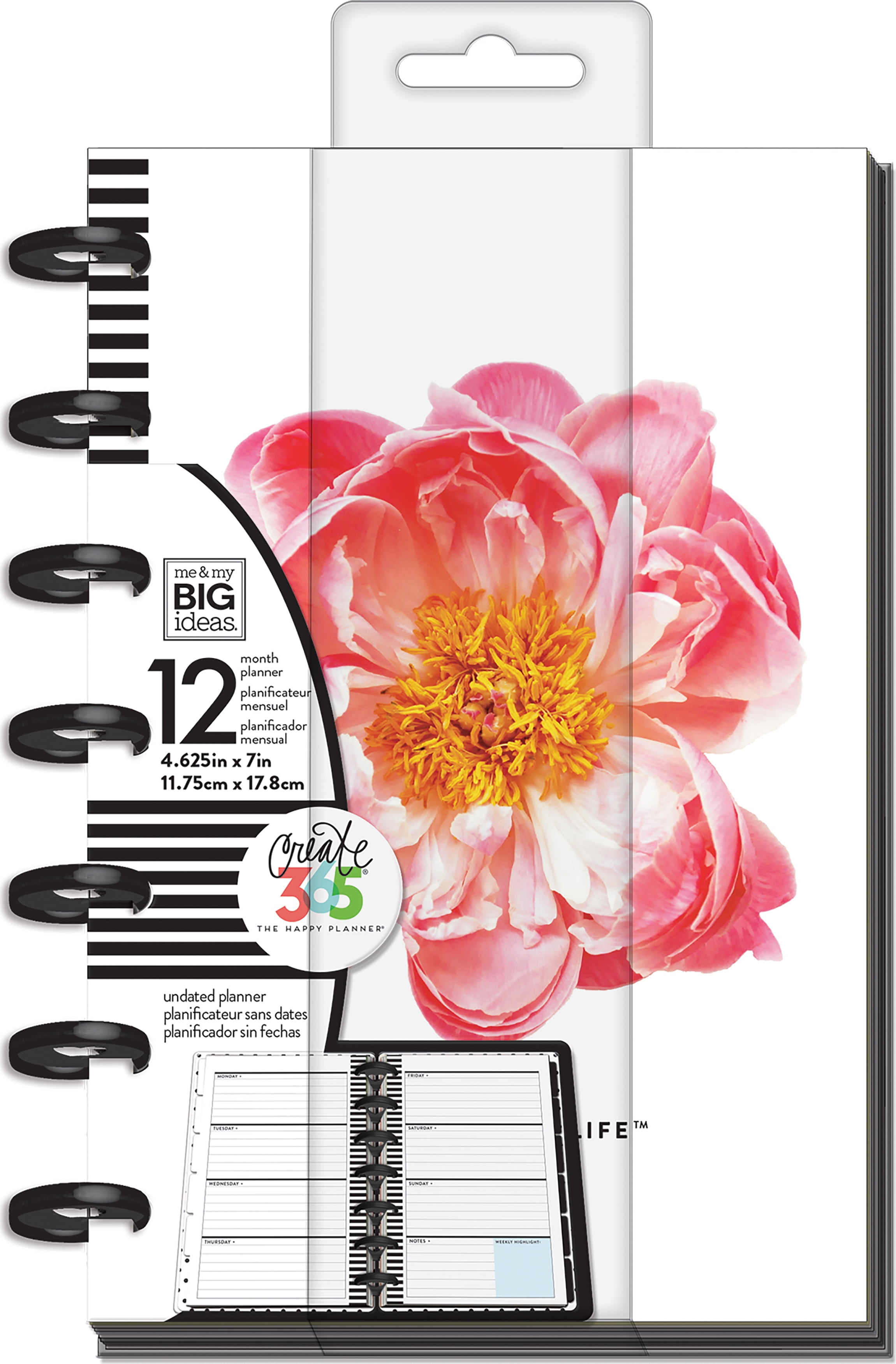 Happy Planner 12Month Undated Mini Planner 5.125"X7.5"Market