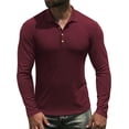 thumbnail image 2 of Iceglad Men's Polo Shirts long Sleeve Casual Slim Fit Shirts, 2 of 9