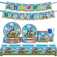 thumbnail image 3 of SUPER-MARIO 82/92 PCS Party Supplies, Party Tableware, Disposable Paper Plates- Napkins-Forks Dinnerware Set, 3 of 15