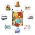 thumbnail image 4 of Rateoe Fall Maple Leaves Pattern Round Laundry Hamper Basket, Tall Hamper Basket for Blanket Storage, Nursery Clothes Hamper for Laundry in Bedroom and College Dorm-Small, 4 of 6