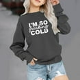 thumbnail image 2 of Girls Crewneck Oversized Sweatshirt Kids Fashion Long Sleeve Pullover Tops 1-12 Years qILAKOG Size Dark Gray11-12 Years, 2 of 7