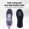 thumbnail image 6 of HuJAT Women's Plantar Fasciitis Relief Orthotic Sneakers, Arch Support Lightweight Lace-Up Walking Shoes Purplegery US 10, 6 of 7