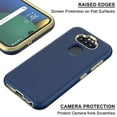 thumbnail image 5 of Kaleidio Case For LG Aristo 5+ Plus, K31, Fortune 3, Phoenix 5, Risio 4, K8X, Tribute Monarch [Sleek Fusion] 2-Piece Dual Layer [Shockproof] Hybrid Armor Cover [Dark Navy Blue/Gold], 5 of 5