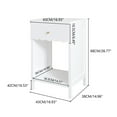 thumbnail image 6 of Yoneston Modern Nightstand with Drawer and Open Shelf, Cute Scalloped Edge Bedside Table for Bedroom, Kids Room, White, 6 of 9