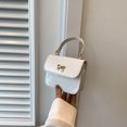 thumbnail image 1 of Bolso de mano para mujer, bolso de mano tipo bandolera con brillo de Metal brillante y sólido para mujer (blanco), 1 of 9